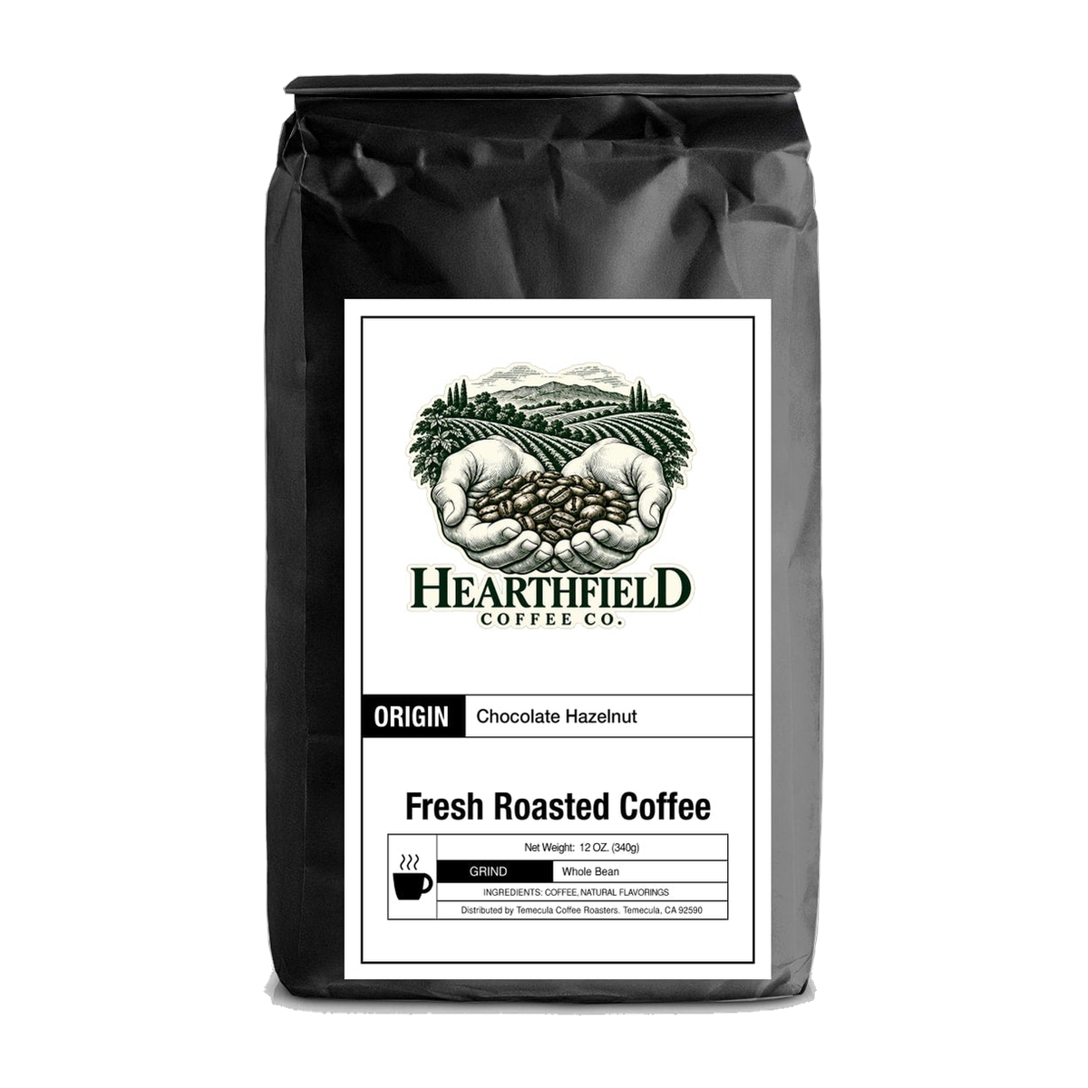 Chocolate Hazelnut Coffee – Flavored Medium Roast – Hearthfield